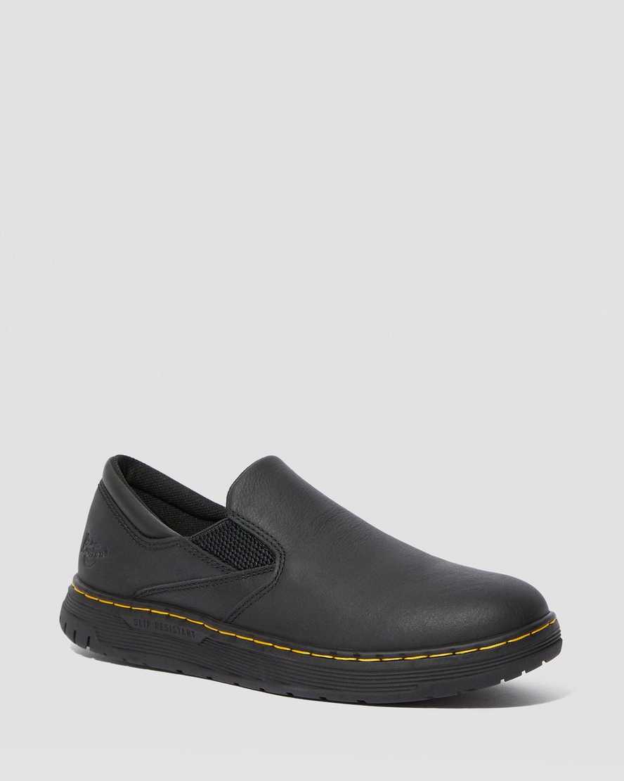 Dr. Martens Brockley Slip Resistant Deri Work Erkek İş Ayakkabısı - Ayakkabı Siyah |VDNBG1329|